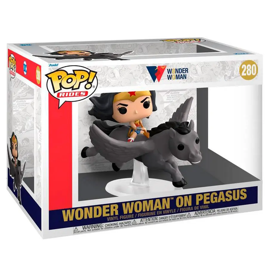 Wonder Woman POP! Figurina de Vinil Rides Wonder Woman 80th on Pegasus 15 cm poza produsului