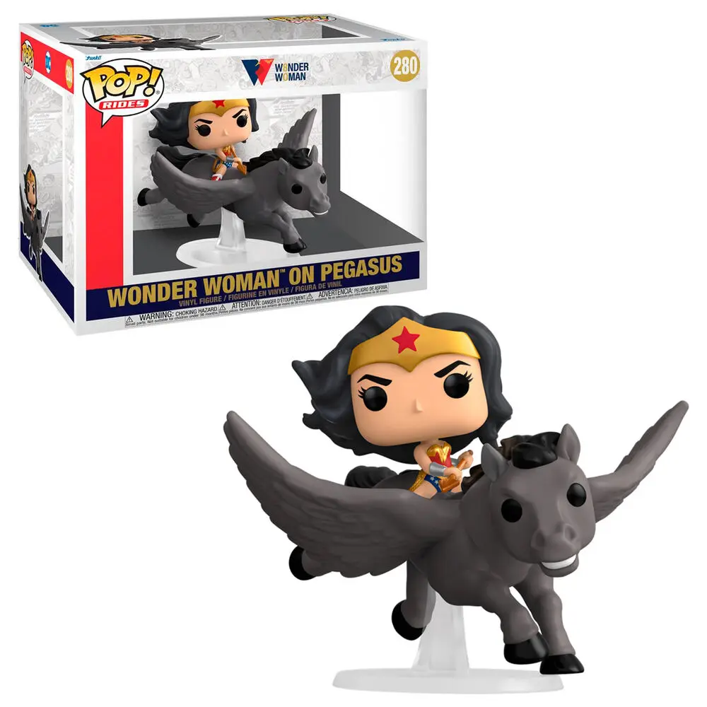 Wonder Woman POP! Figurina de Vinil Rides Wonder Woman 80th on Pegasus 15 cm poza produsului