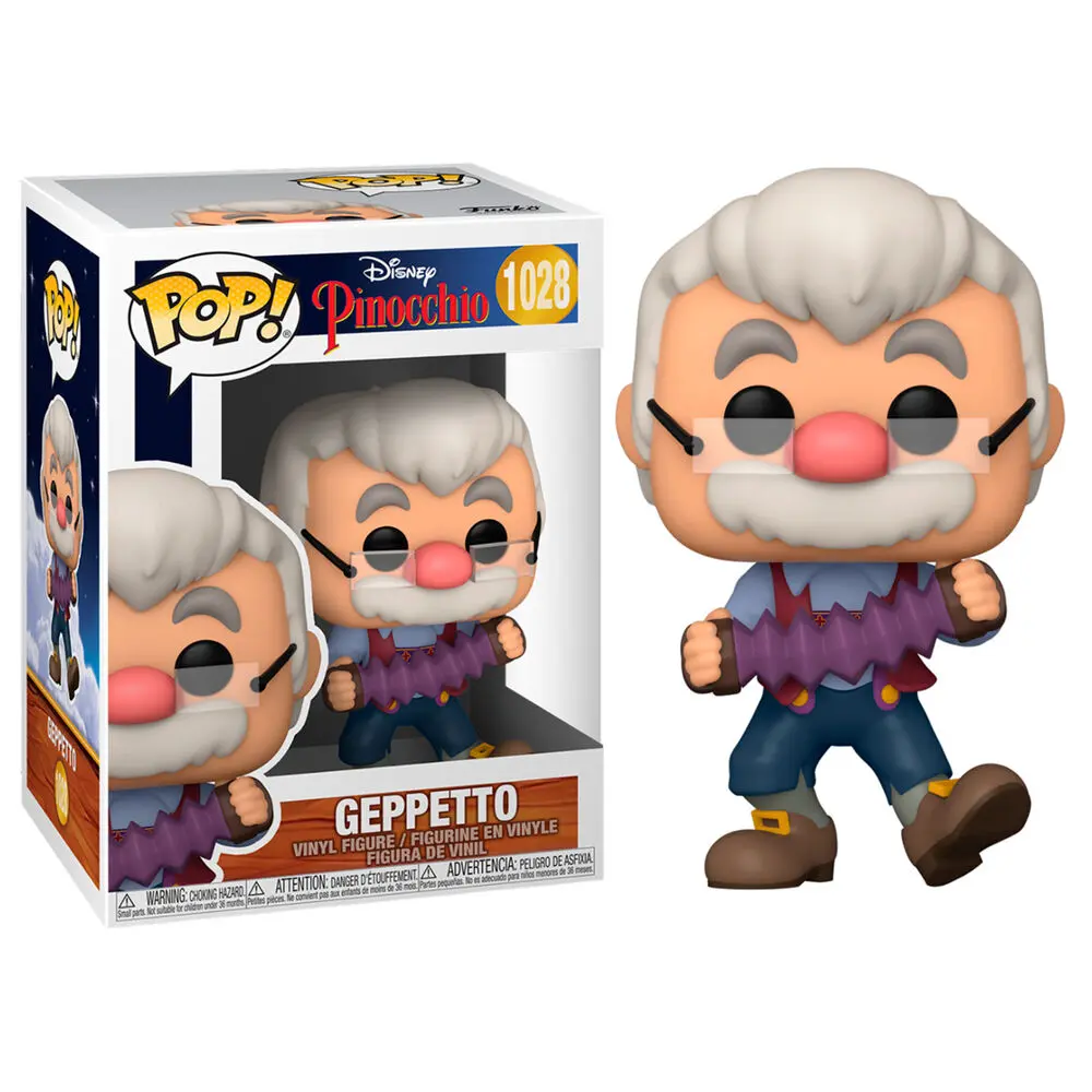 Pinocchio 80th Anniversary POP! Disney Figurina Vinyl Geppetto cu Acordeon 9 cm poza produsului