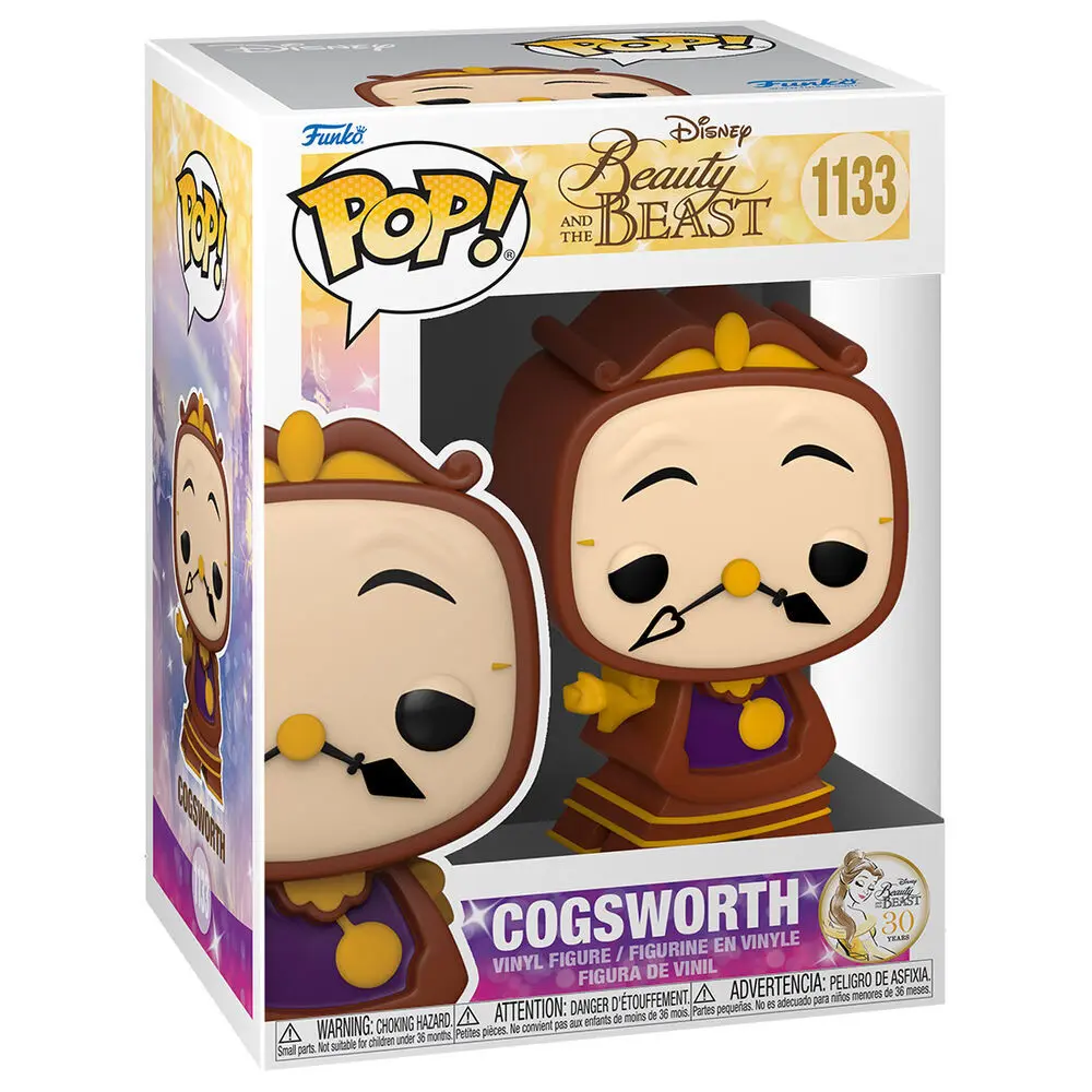 Beauty and the Beast POP! Movies Figurina Vinyl Cogsworth 9 cm poza produsului