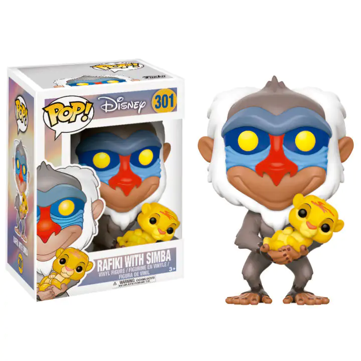 The Lion King POP! Disney Figurină Vinil Rafiki & Simba 9 cm poza produsului