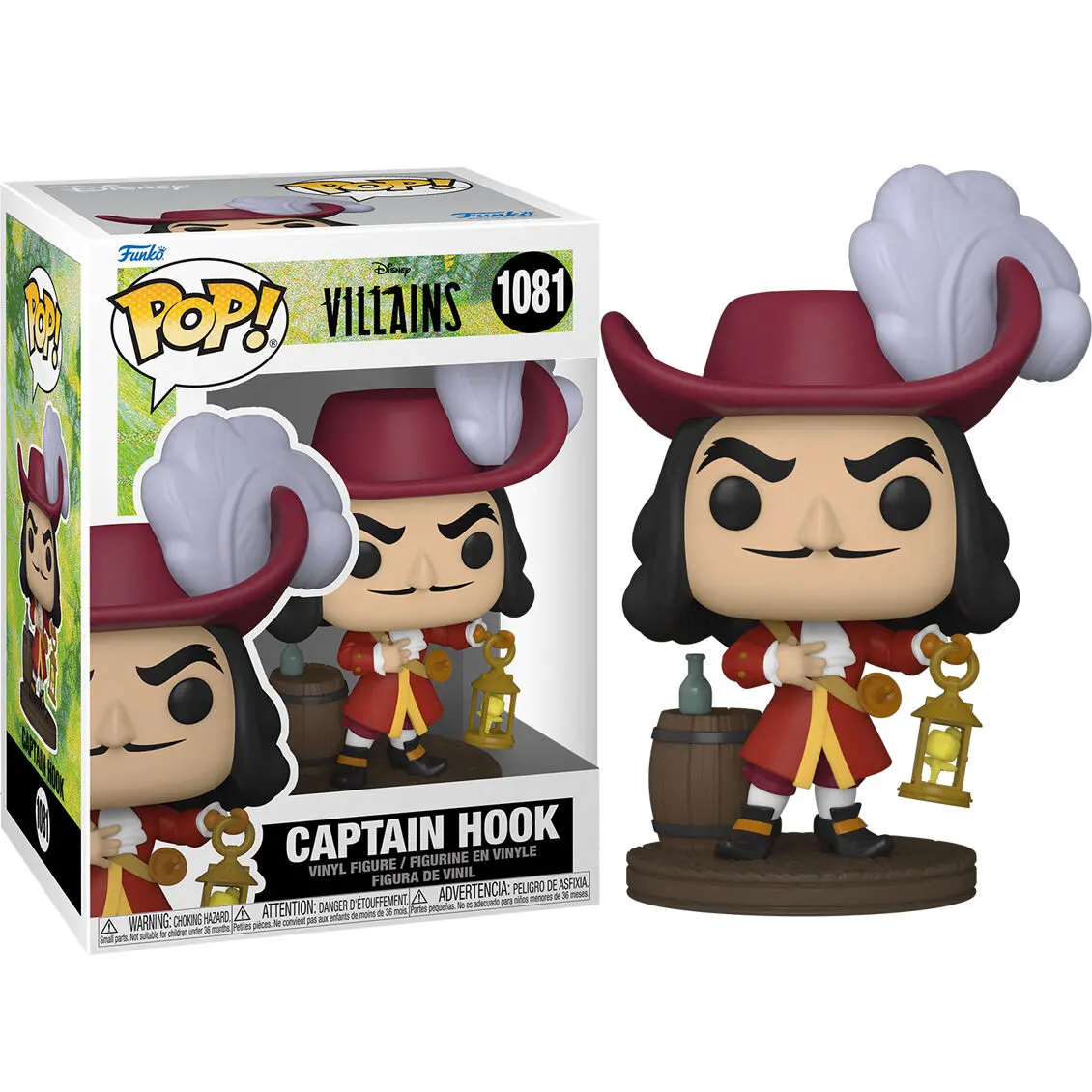 Disney: Villains POP! Figurina vinil Disney Căpitanul Hook 9 cm poza produsului