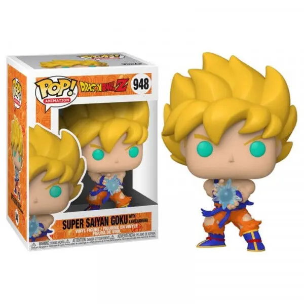 Dragon Ball Z POP! Animation Figurina din vinil SS Goku cu Unda Kamehameha 9 cm poza produsului