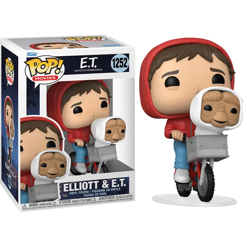 E.T. the Extra-Terrestrial POP! figurină de vinil Elliot cu ET în coșul de bicicletă 9 cm poza produsului