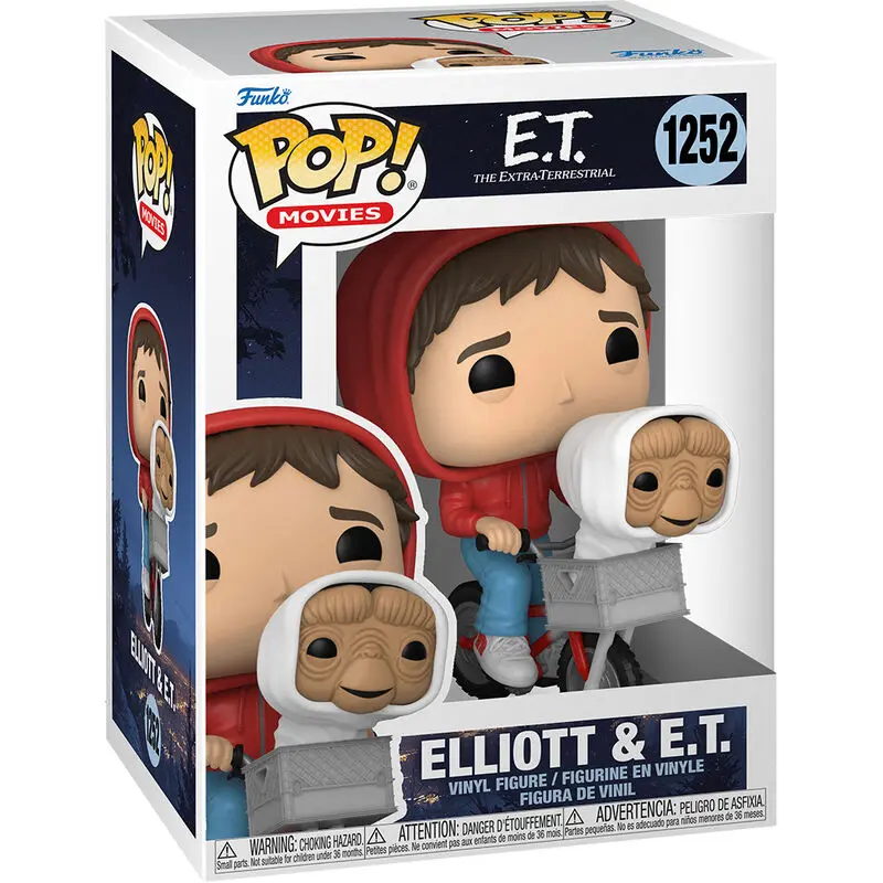 E.T. the Extra-Terrestrial POP! figurină de vinil Elliot cu ET în coșul de bicicletă 9 cm poza produsului