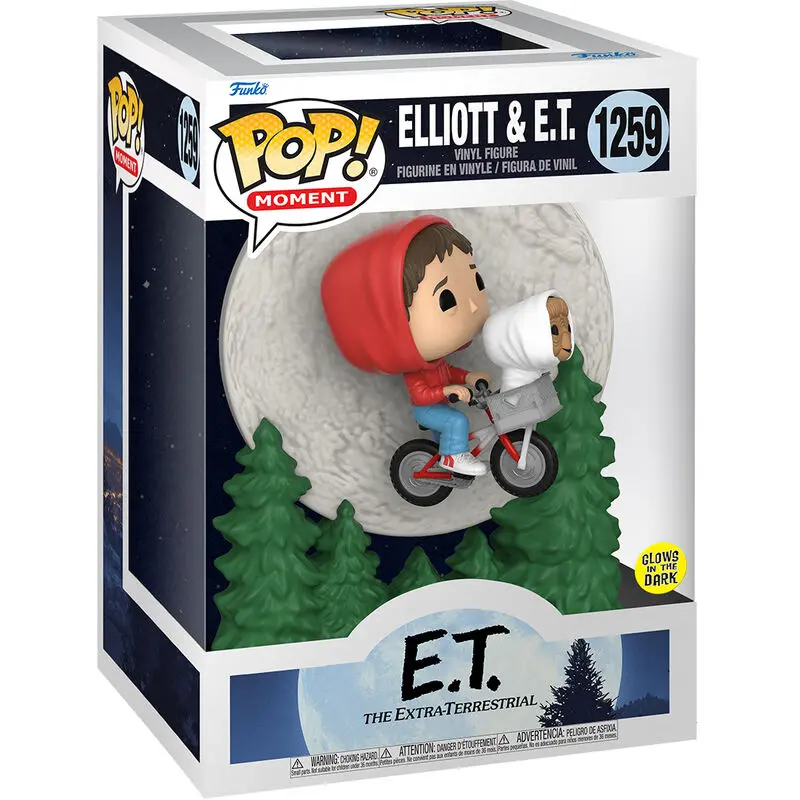 E.T. the Extra-Terrestrial POP! Moment Figurina Vinyl Elliot și ET Zburând (GITD) 9 cm poza produsului