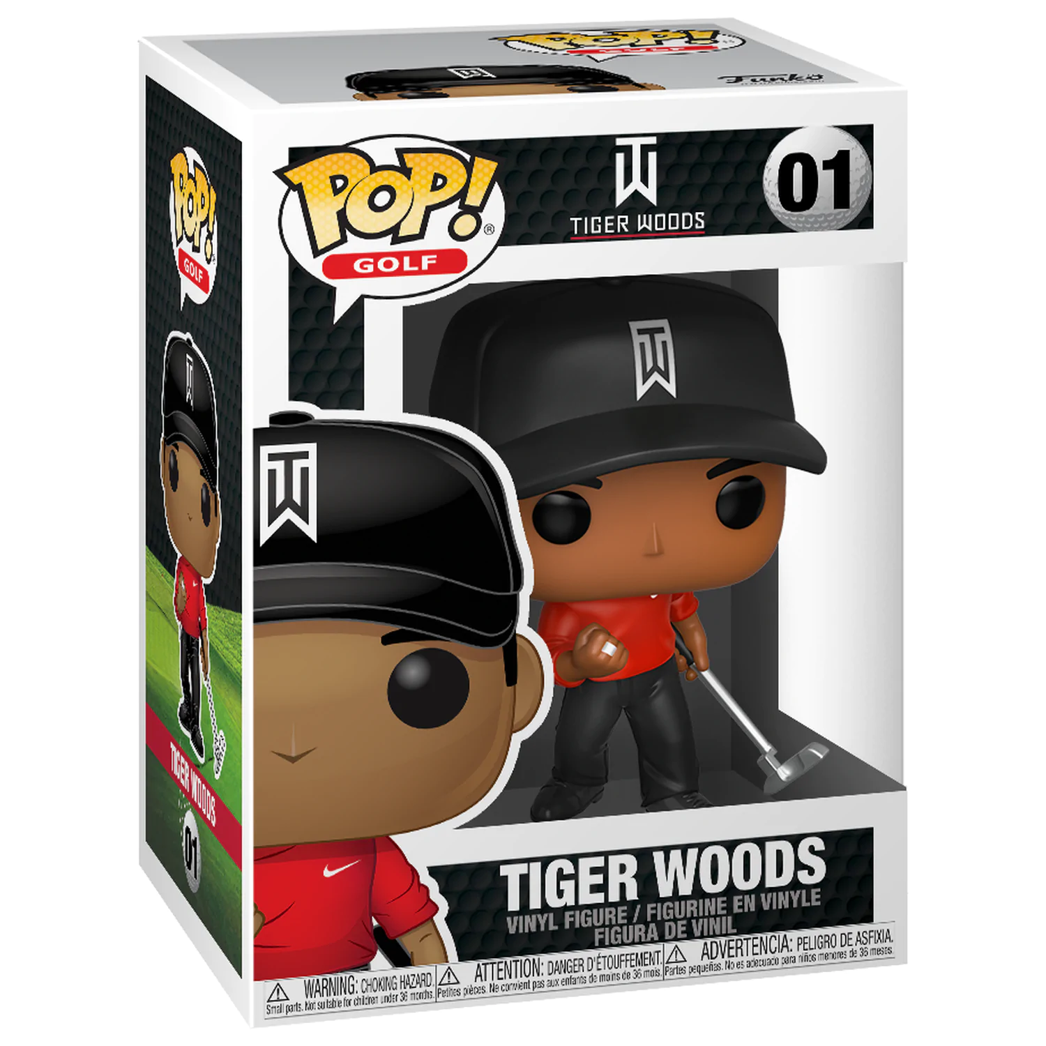 Figurină de vinil Golf Tiger Woods POP! Tiger Woods (Red Shirt) 9 cm poza produsului
