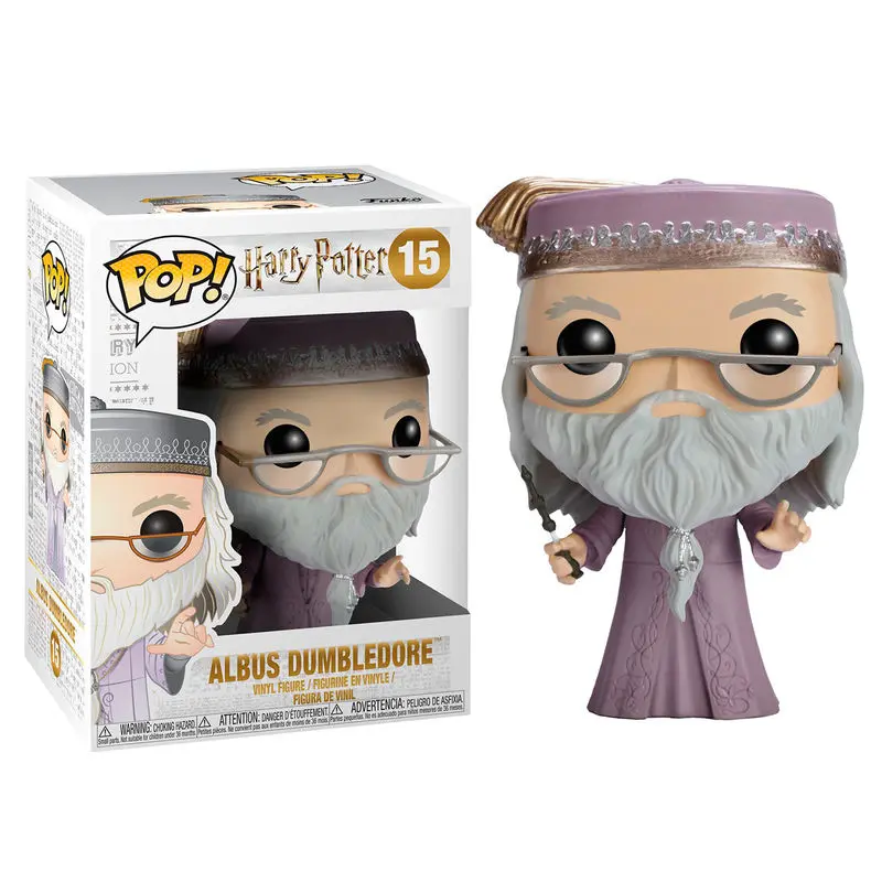 Harry Potter POP! Movies Figurina Vinil Dumbledore cu Baghetă 9 cm poza produsului