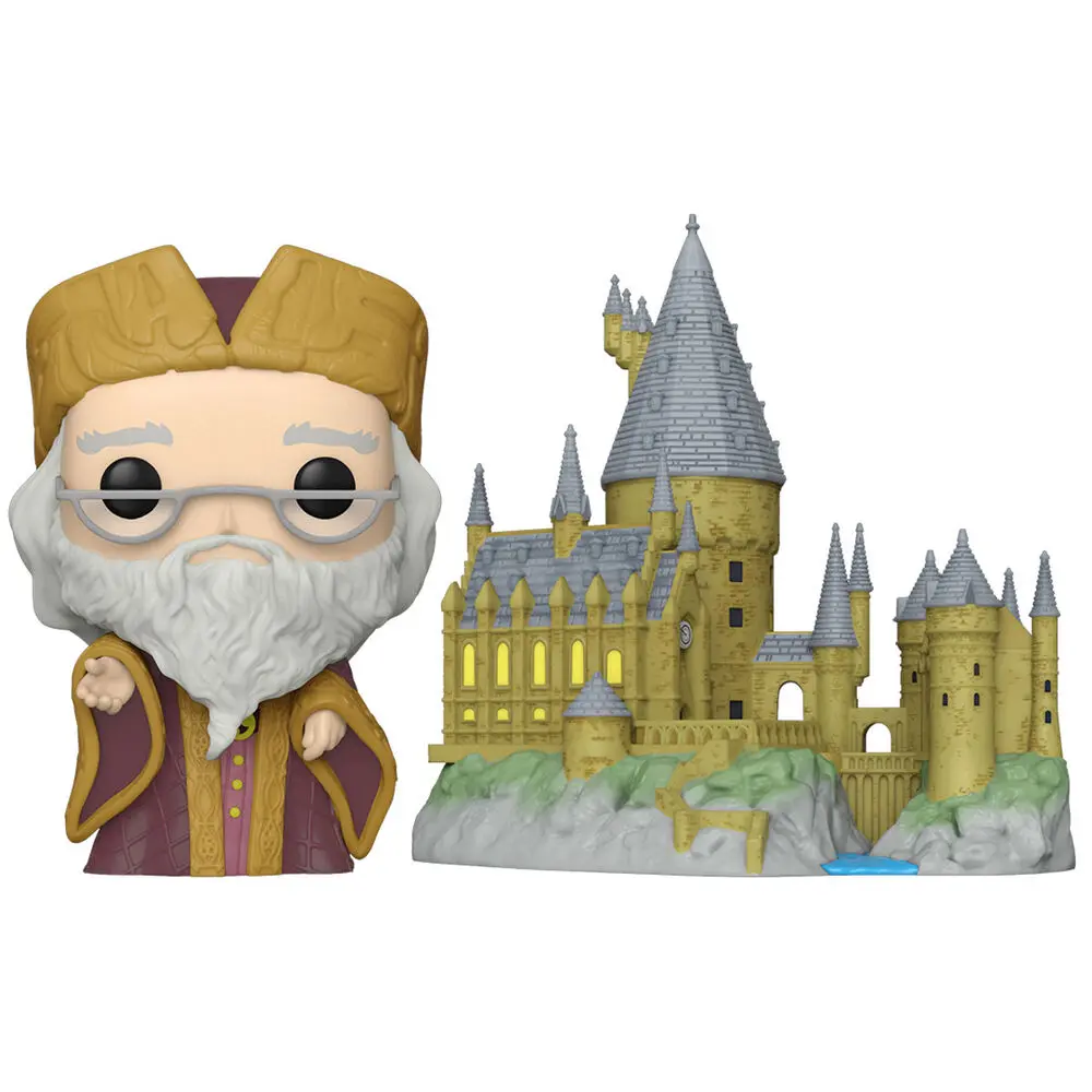 Figura din vinil Harry Potter POP! Town Dumbledore w/Hogwarts 9 cm poza produsului