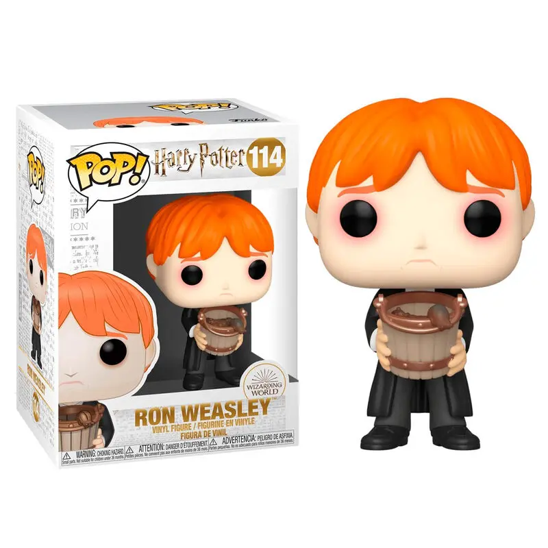 Harry Potter POP! Movies Figurina Vinil Ron Vărsând Melci cu Găleată 9 cm poza produsului