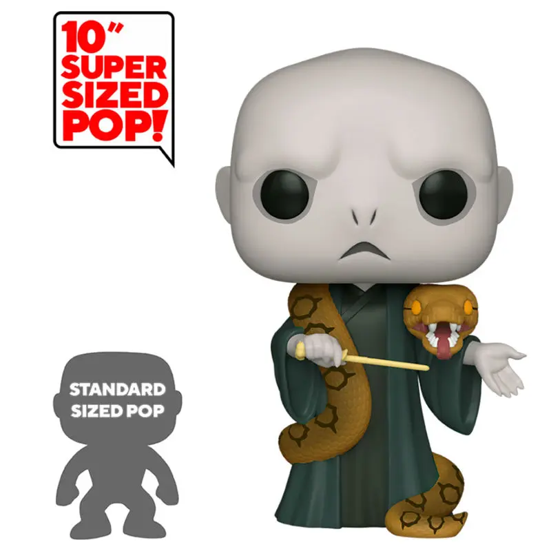 Harry Potter Super Sized POP! Movies Figurină de vinil Voldemort w/Nagini 25 cm poza produsului