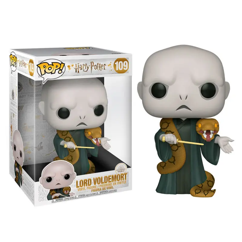 Harry Potter Super Sized POP! Movies Figurină de vinil Voldemort w/Nagini 25 cm poza produsului