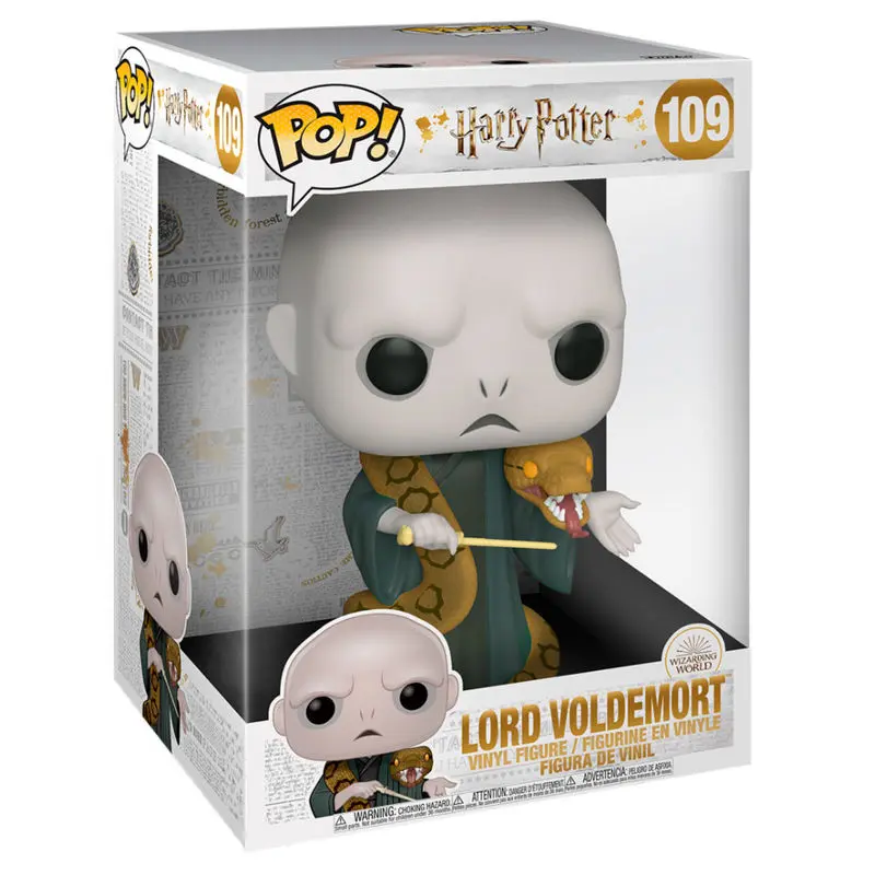 Harry Potter Super Sized POP! Movies Figurină de vinil Voldemort w/Nagini 25 cm poza produsului