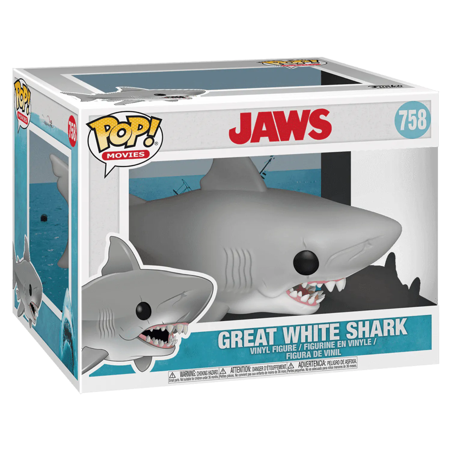 Jaws Oversized POP! Movies Figurina Vinil Jaws 15 cm poza produsului