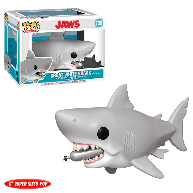 Figurină de vinil Jaws Oversized POP! Movies Jaws with Diving Tank 15 cm poza produsului