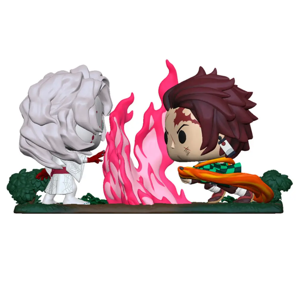 Demon Slayer POP Moment! Figurine de Vinil 2-Pack Tanjiro vs. Rui 9 cm poza produsului