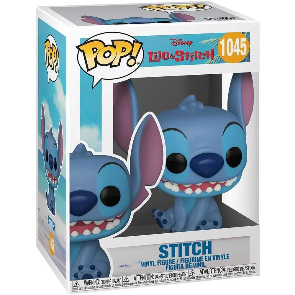 Lilo & Stitch POP! Figurina vinil Disney Zâmbitor Așezat Stitch 9 cm poza produsului