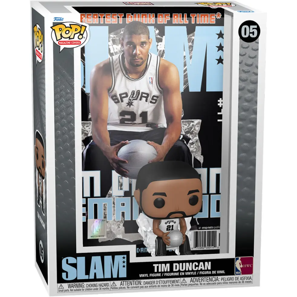 Figurină de vinil baschet NBA Cover POP! Tim Duncan (SLAM Magazin) 9 cm poza produsului