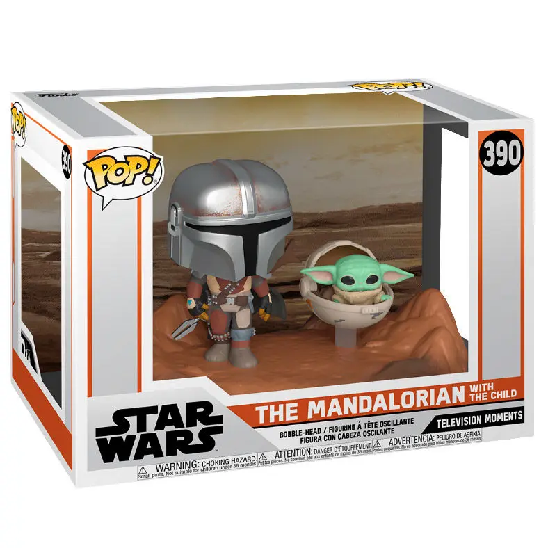 The Mandalorian POP Moment! Figurine Vinil Set 2 Mandalorian & Child 9 cm poza produsului