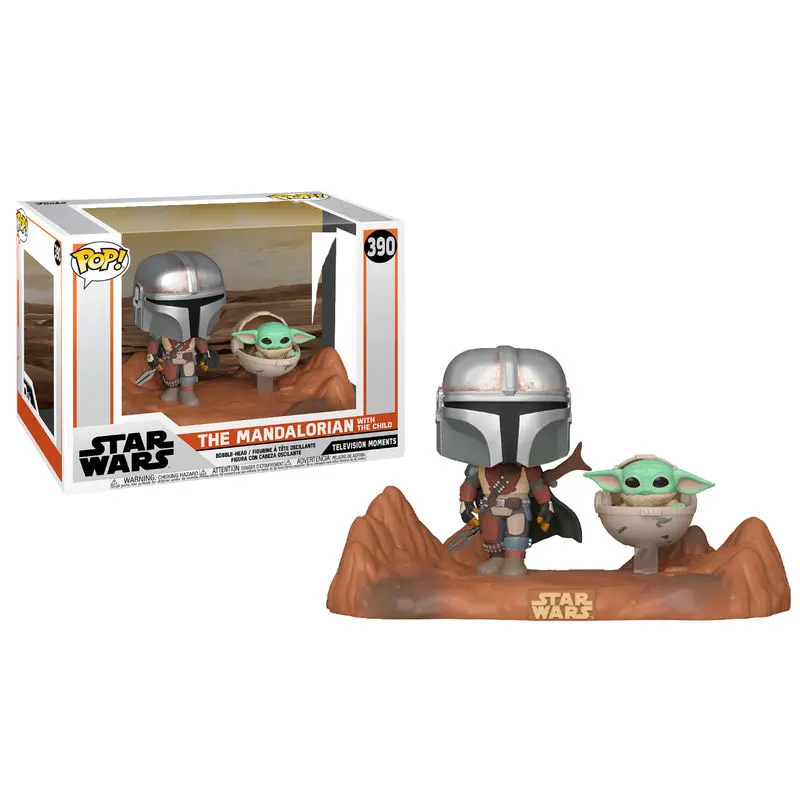 The Mandalorian POP Moment! Figurine Vinil Set 2 Mandalorian & Child 9 cm poza produsului