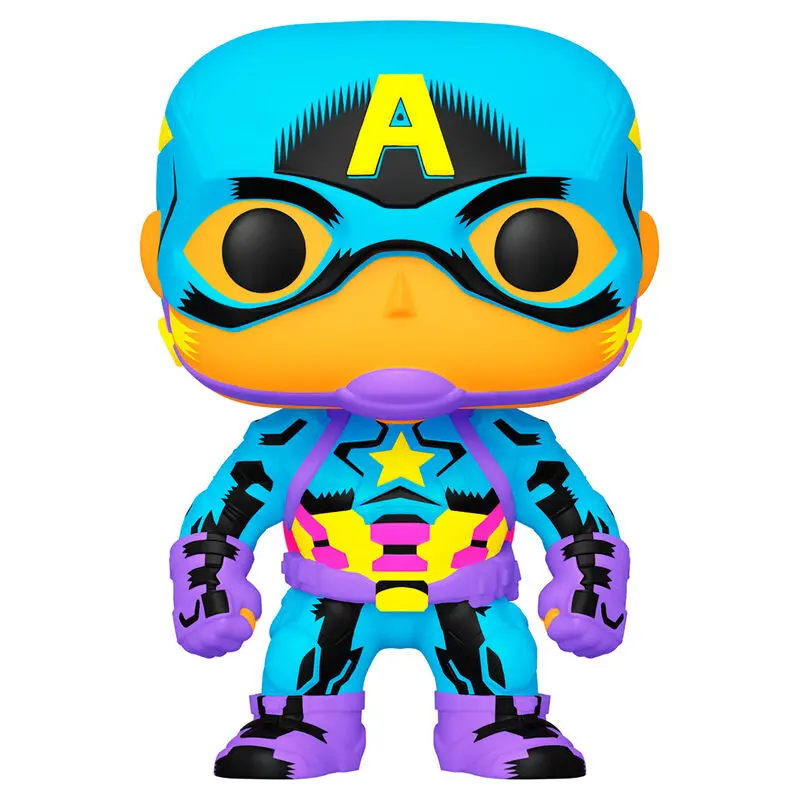 Marvel POP! Marvel Black Light Figurina Vinil Căpitanul America 9 cm poza produsului