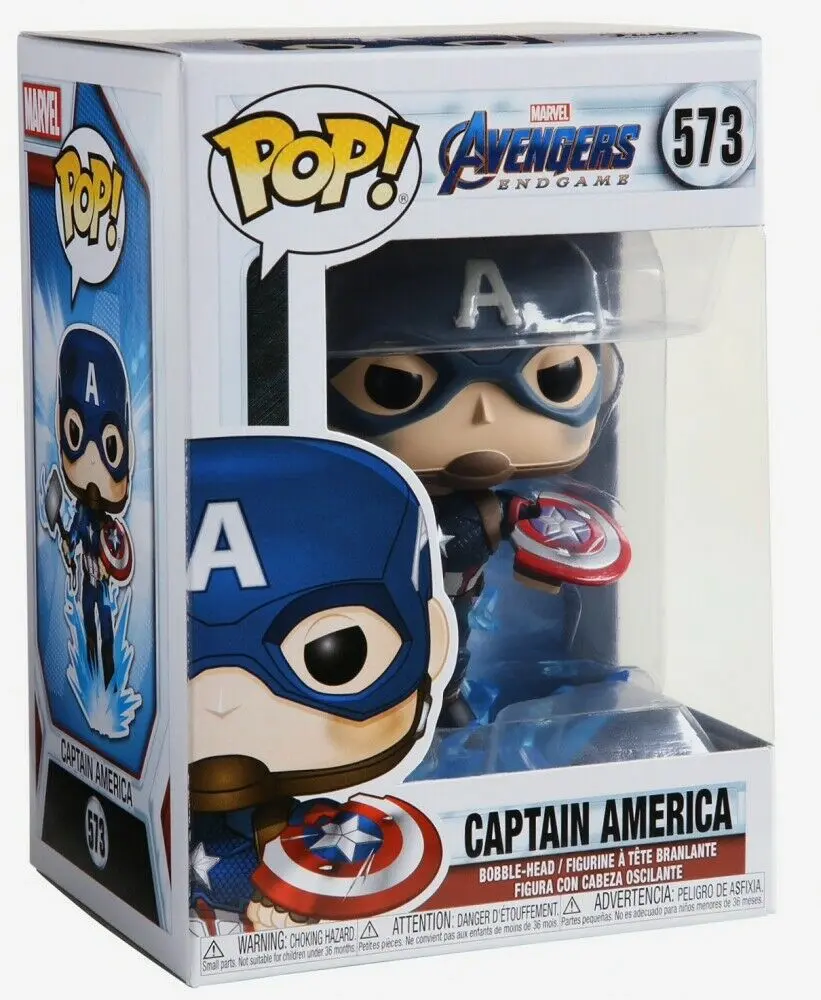 Avengers: Endgame POP! Movies figurină de vinil Căpitanul America cu Scut Spart și Mjölnir 9 cm poza produsului