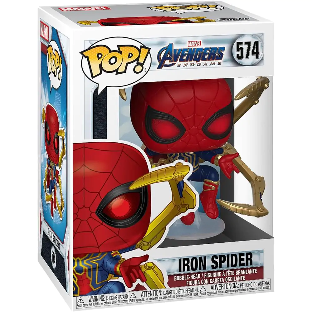 Avengers: Endgame POP! Movies Figurina Vinyl Iron Spider w/Nano Gauntlet 9 cm poza produsului