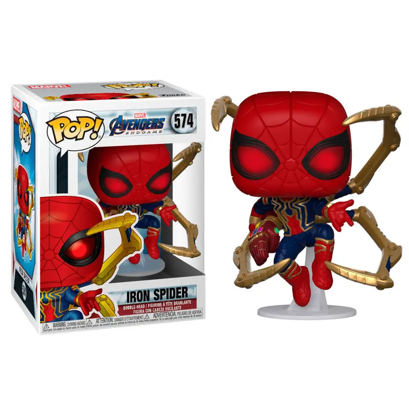 Avengers: Endgame POP! Movies Figurina Vinyl Iron Spider w/Nano Gauntlet 9 cm poza produsului