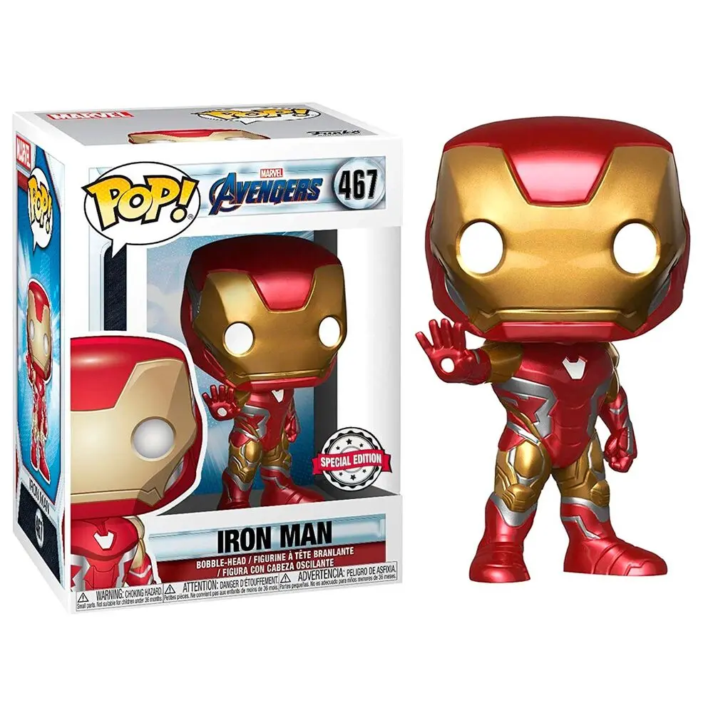 Avengers Endgame POP! Movies Figurina Vinyl Bobble-Head Iron Man 9 cm poza produsului