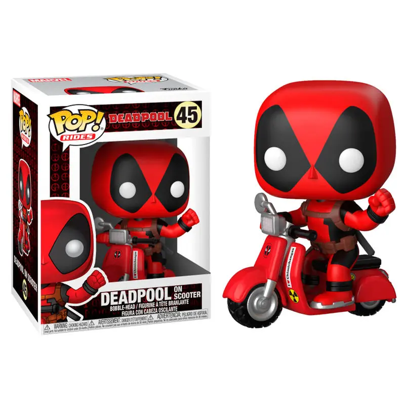 Deadpool POP! Rides Figurina Vinyl Deadpool & Scooter 9 cm poza produsului