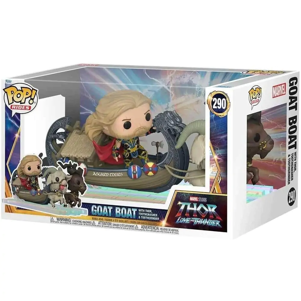 Thor: Love & Thunder POP! Rides Figurina Super Deluxe de Vinil Thor & Barcă cu Capre 13 cm poza produsului