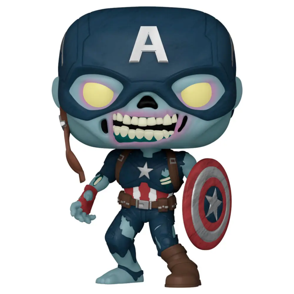 Marvel What If...? POP! TV Figurina de vinil Zombie Captain America 9 cm poza produsului