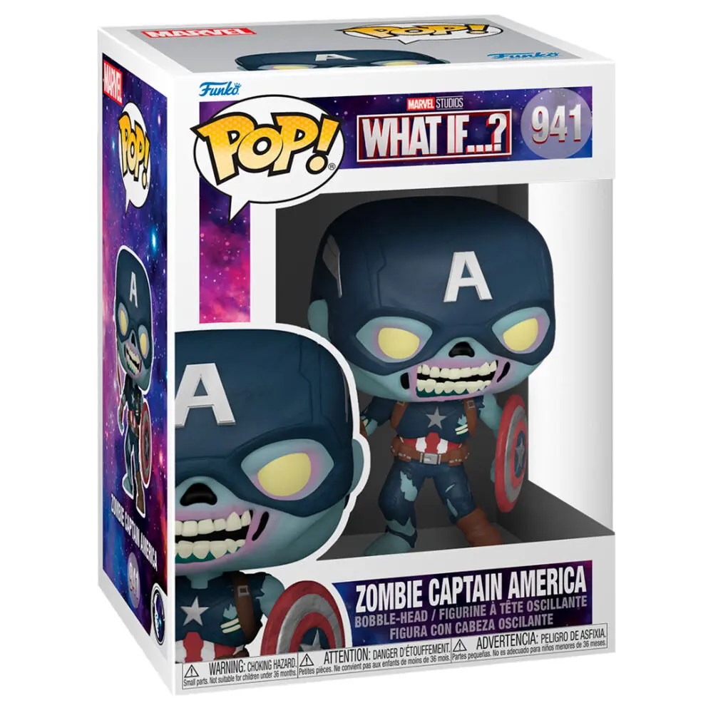 Marvel What If...? POP! TV Figurina de vinil Zombie Captain America 9 cm poza produsului