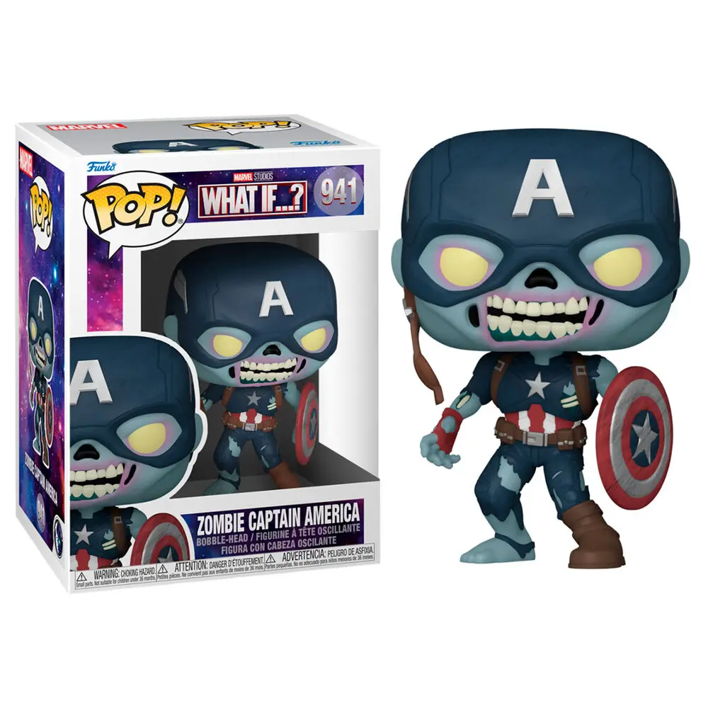 Marvel What If...? POP! TV Figurina de vinil Zombie Captain America 9 cm poza produsului