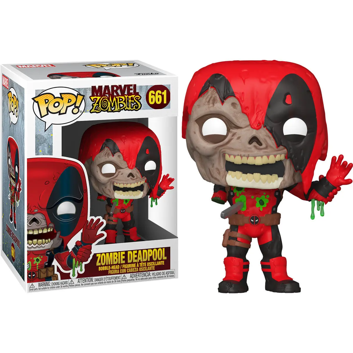 Figurină de vinil Marvel POP! Zombie Deadpool 9 cm poza produsului