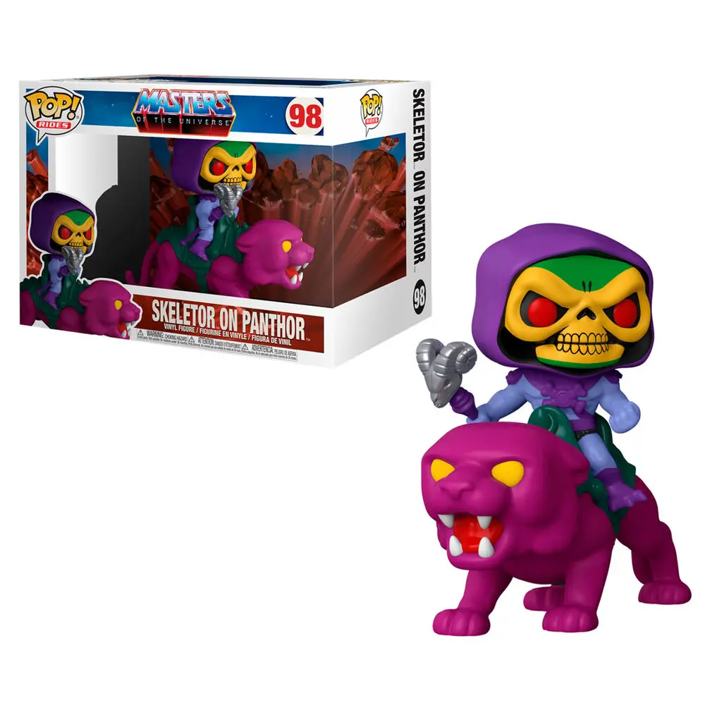 Masters of the Universe POP! Rides Figurina Vinyl Skeletor pe Panthor 18 cm poza produsului