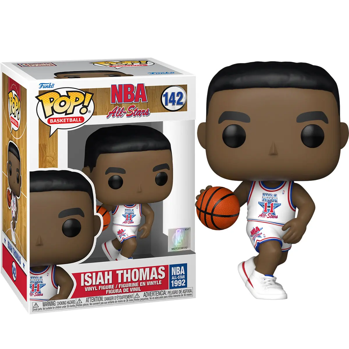 NBA Legends POP! Figurina de Vinil Baschet Isiah Thomas (White All Star Uni 1992) 9 cm poza produsului