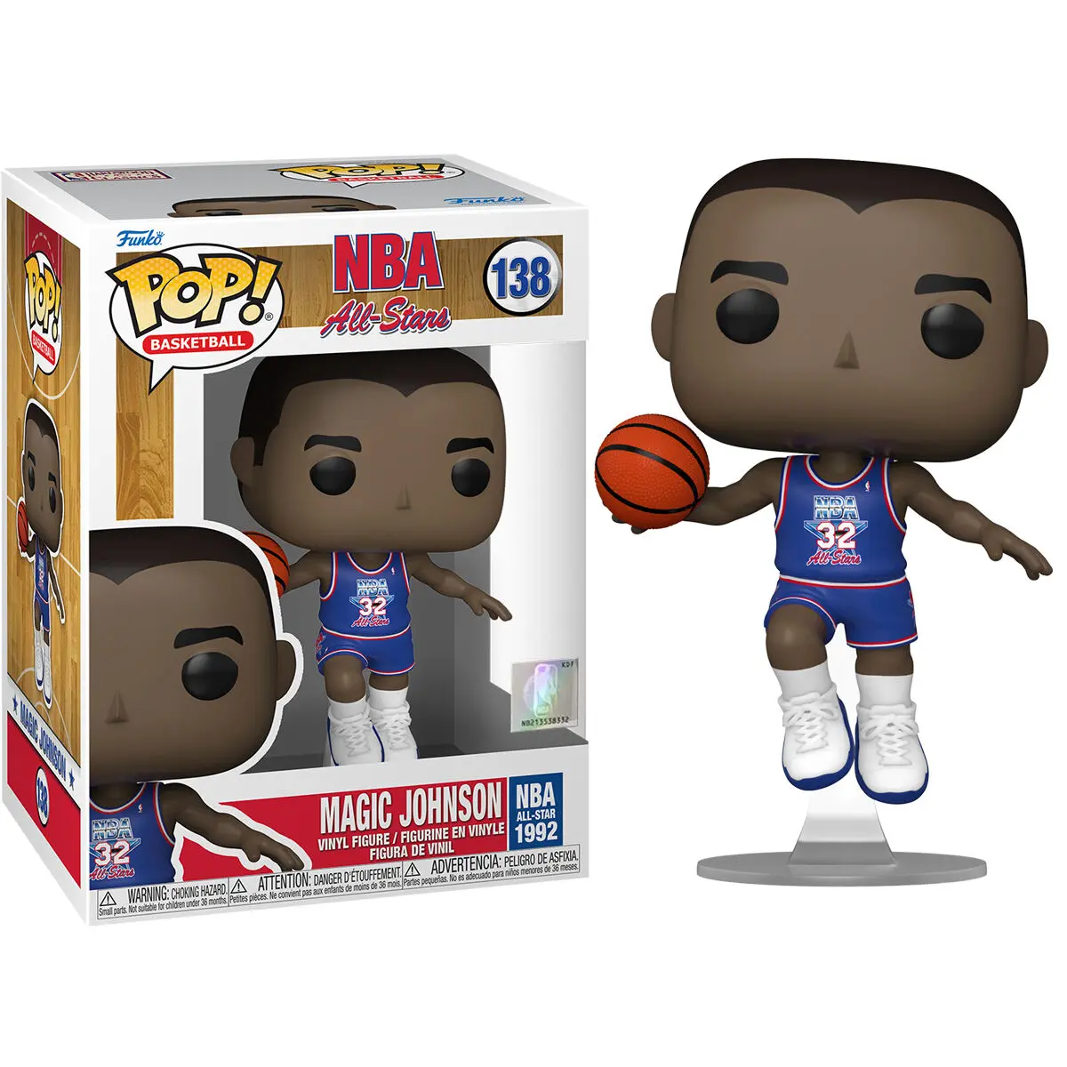 NBA Legends POP! Figurina de vinil Baschet Magic Johnson (Blue All Star Uni 1991) 9 cm poza produsului