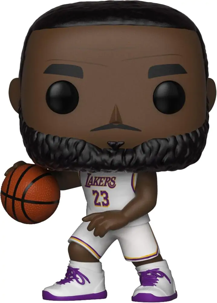 Figurină de vinil sportivă NBA POP! LeBron James Uniformă albă (Lakers) 9 cm poza produsului