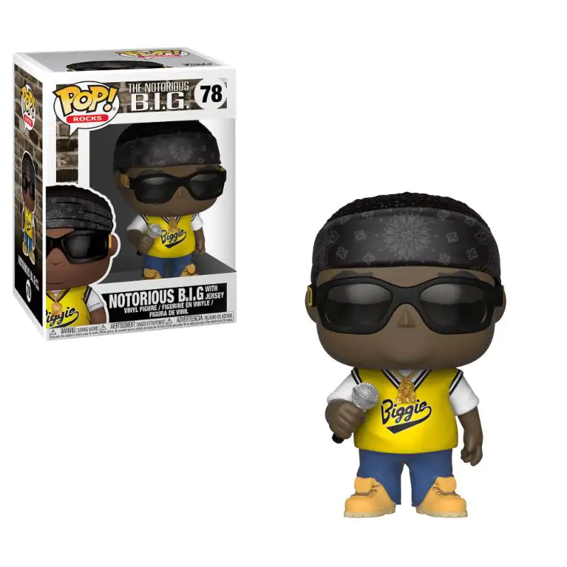 Notorious B.I.G. Figurina Vinil POP! Rocks Notorious B.I.G. (Jersey) 9 cm poza produsului