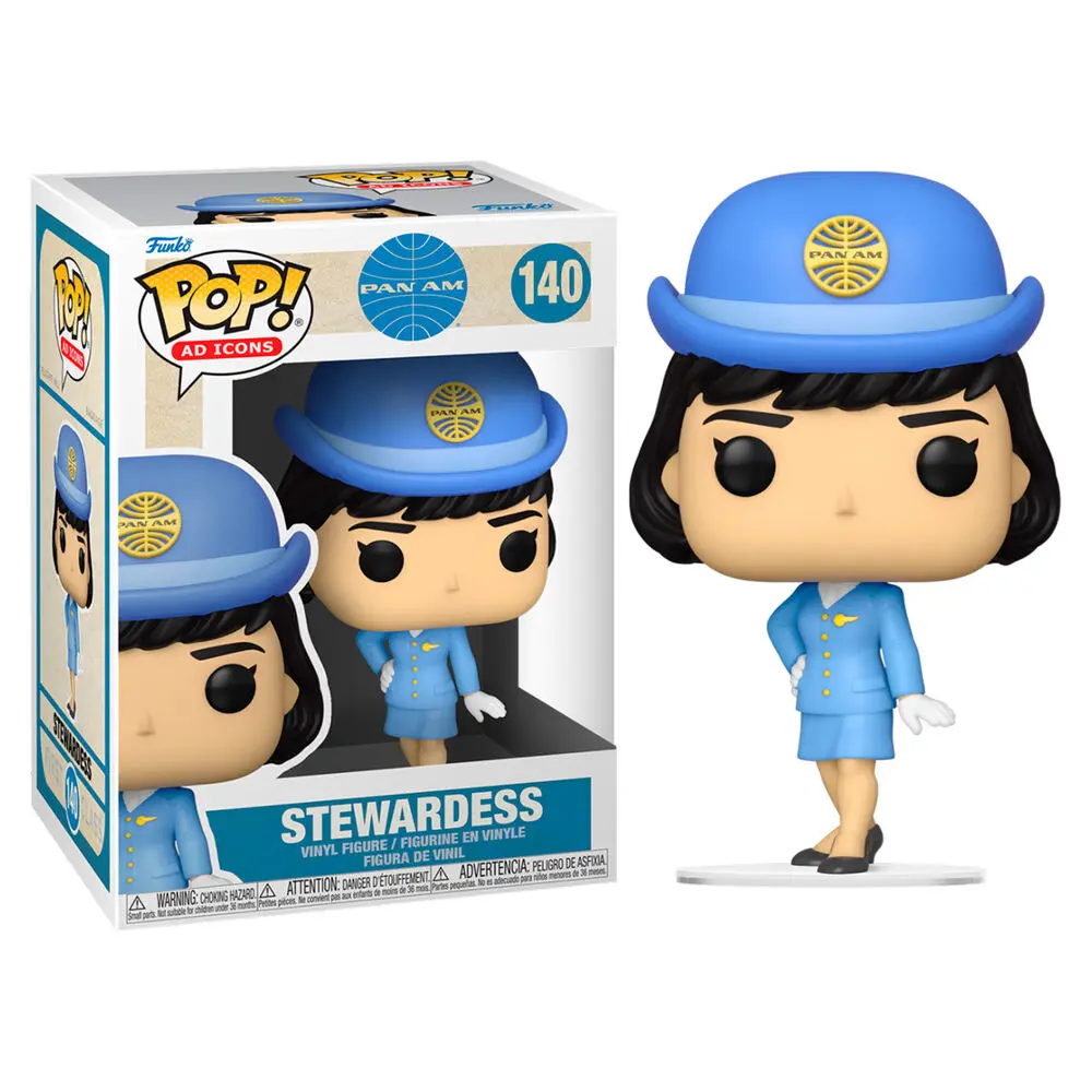 Pan Am POP! Ad Icons Figurină Vinyl Stewardess w/o Bag 9 cm [AMBALAJ DETERIORAT] poza produsului