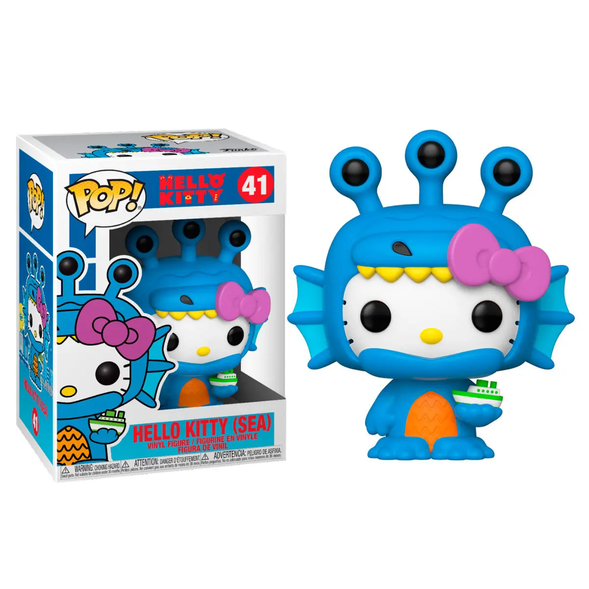 Hello Kitty Kaiju POP! Sanrio Figurină Vinyl Hello Kitty Sea Kaiju 9 cm poza produsului