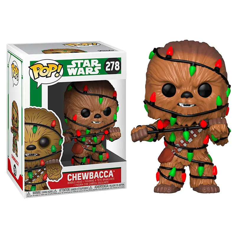 Figurină POP Star Wars Holiday Chewie with Lights poza produsului