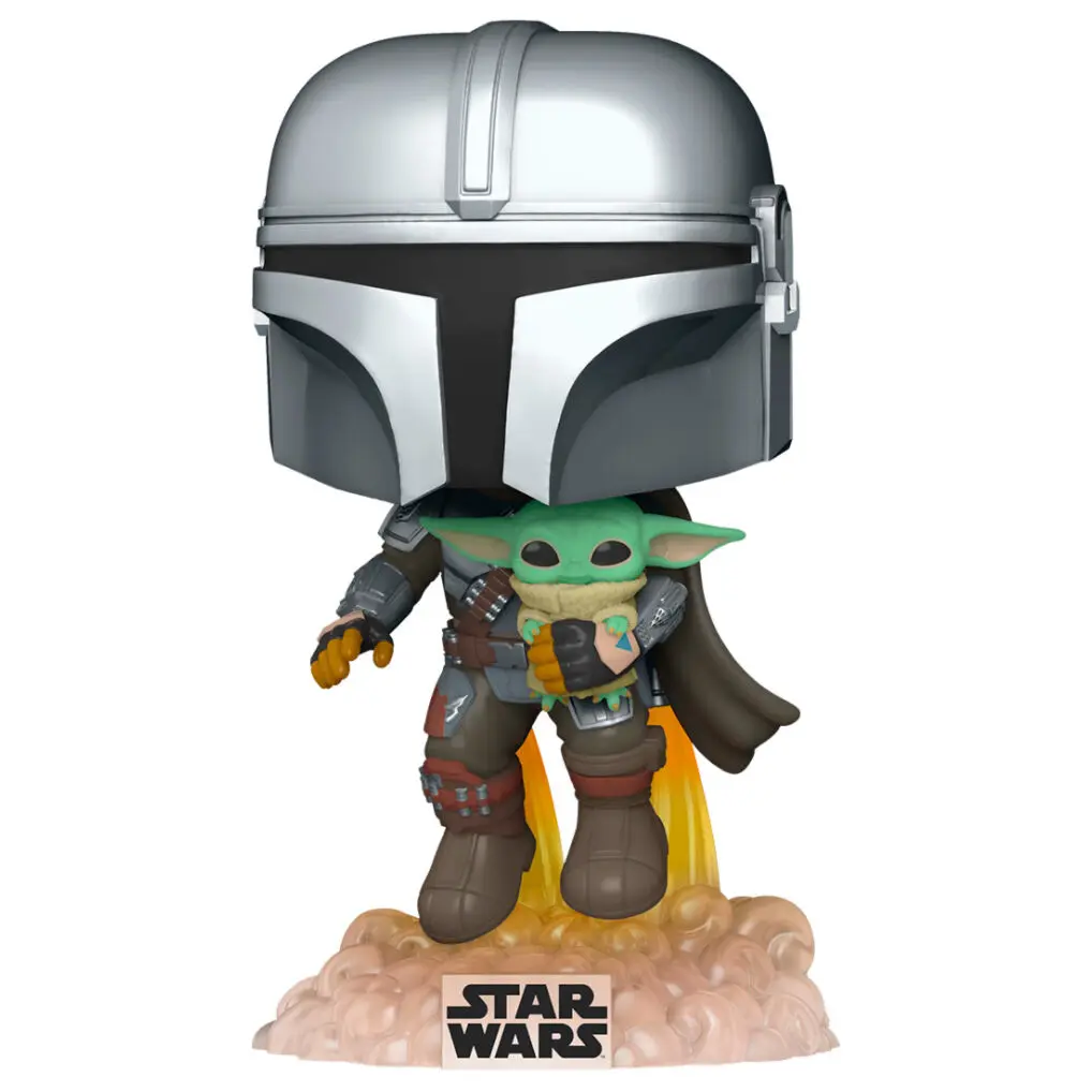 Star Wars The Mandalorian POP! TV Figurina Vinyl Mando Zburând cu Jet Pack 9 cm poza produsului