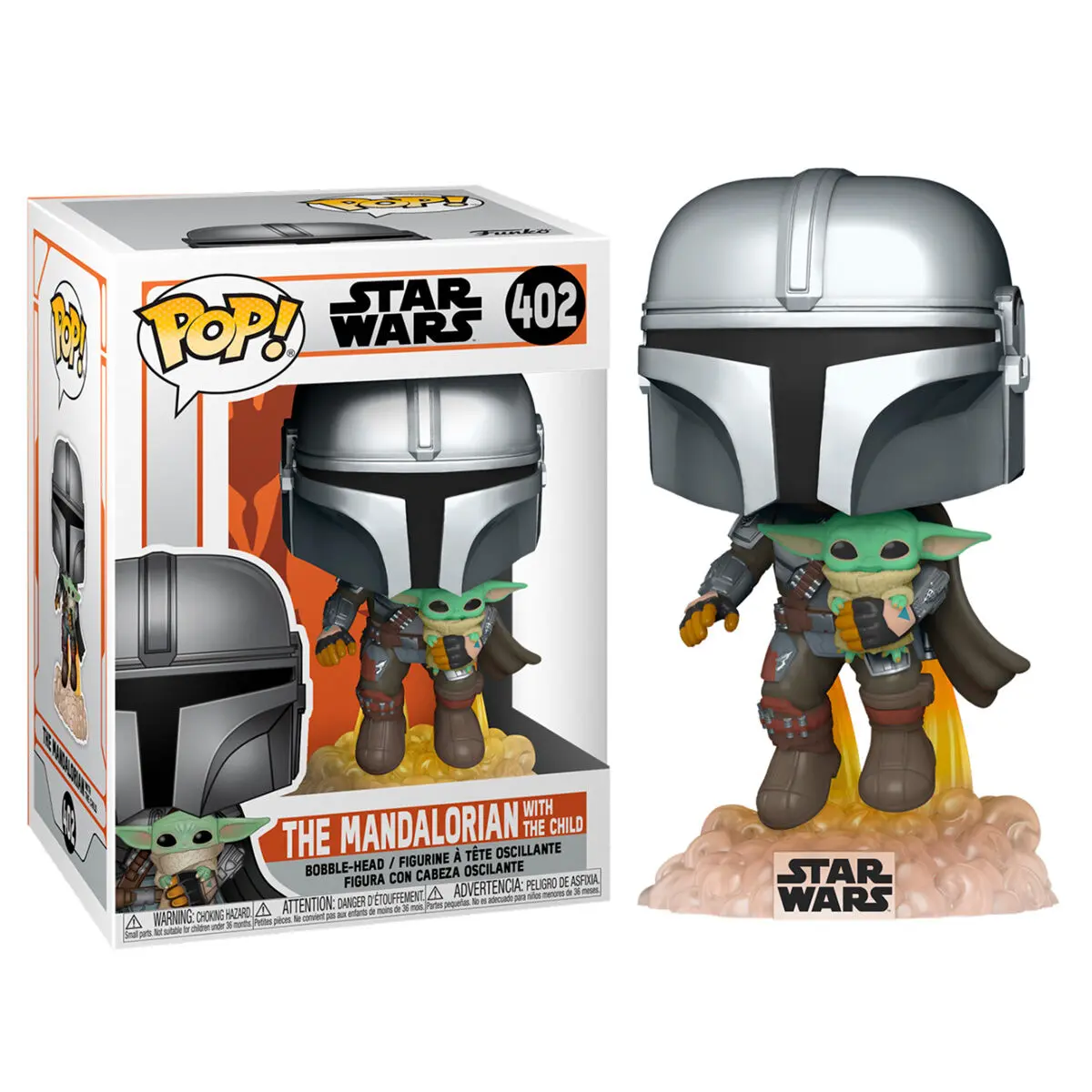 Star Wars The Mandalorian POP! TV Figurina Vinyl Mando Zburând cu Jet Pack 9 cm poza produsului