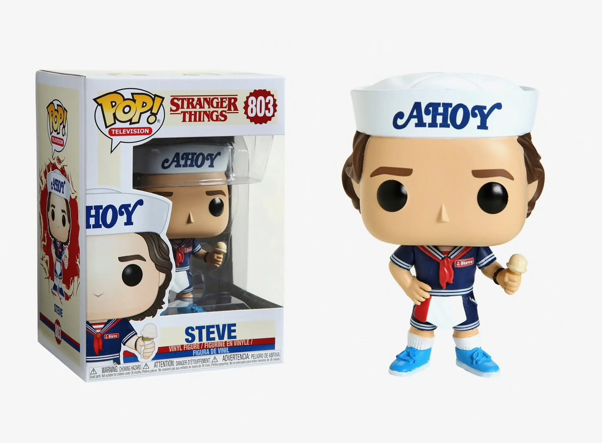 Stranger Things POP! TV figurină de vinil Steve cu pălărie și înghețată 9 cm poza produsului