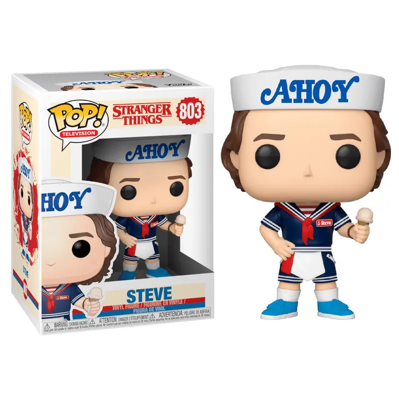 Stranger Things POP! TV figurină de vinil Steve cu pălărie și înghețată 9 cm poza produsului