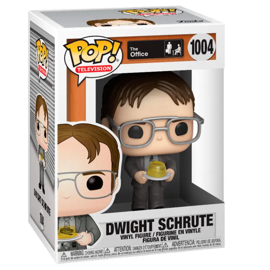 The Office US POP! TV Figurina de vinil Dwight cu Jello Stapler 9 cm poza produsului