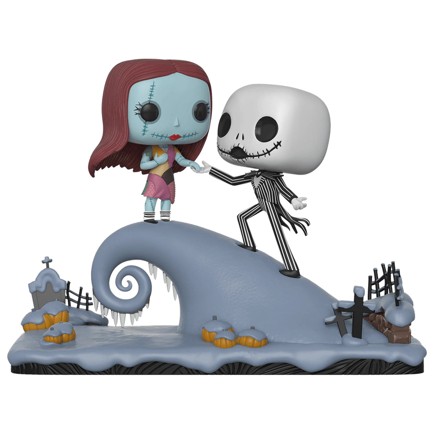 Nightmare Before Christmas POP! Movie Moments Bobble-Head din vinil, pachet de 2 figurine Jack si Sally 9 cm poza produsului