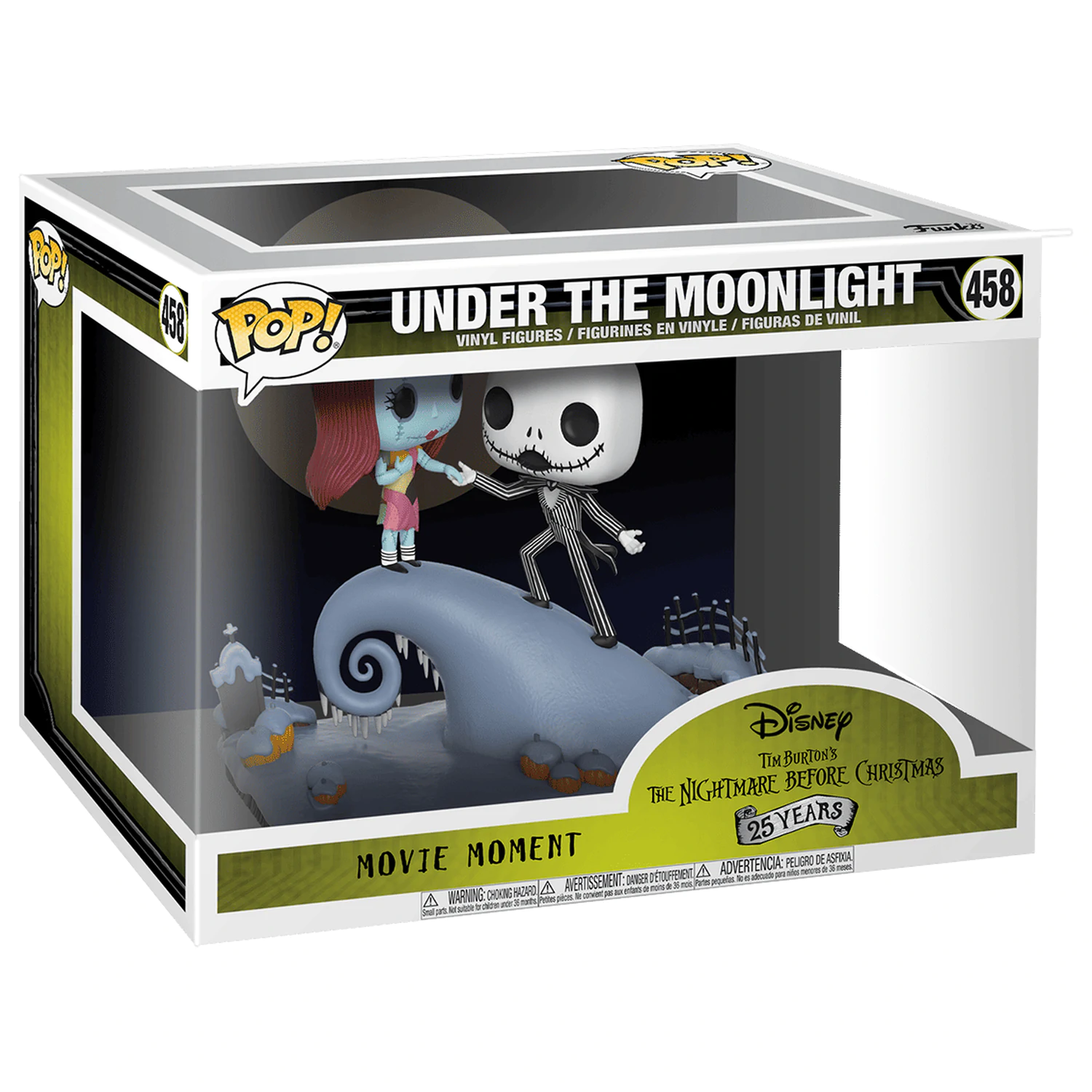 Nightmare Before Christmas POP! Movie Moments Bobble-Head din vinil, pachet de 2 figurine Jack si Sally 9 cm poza produsului